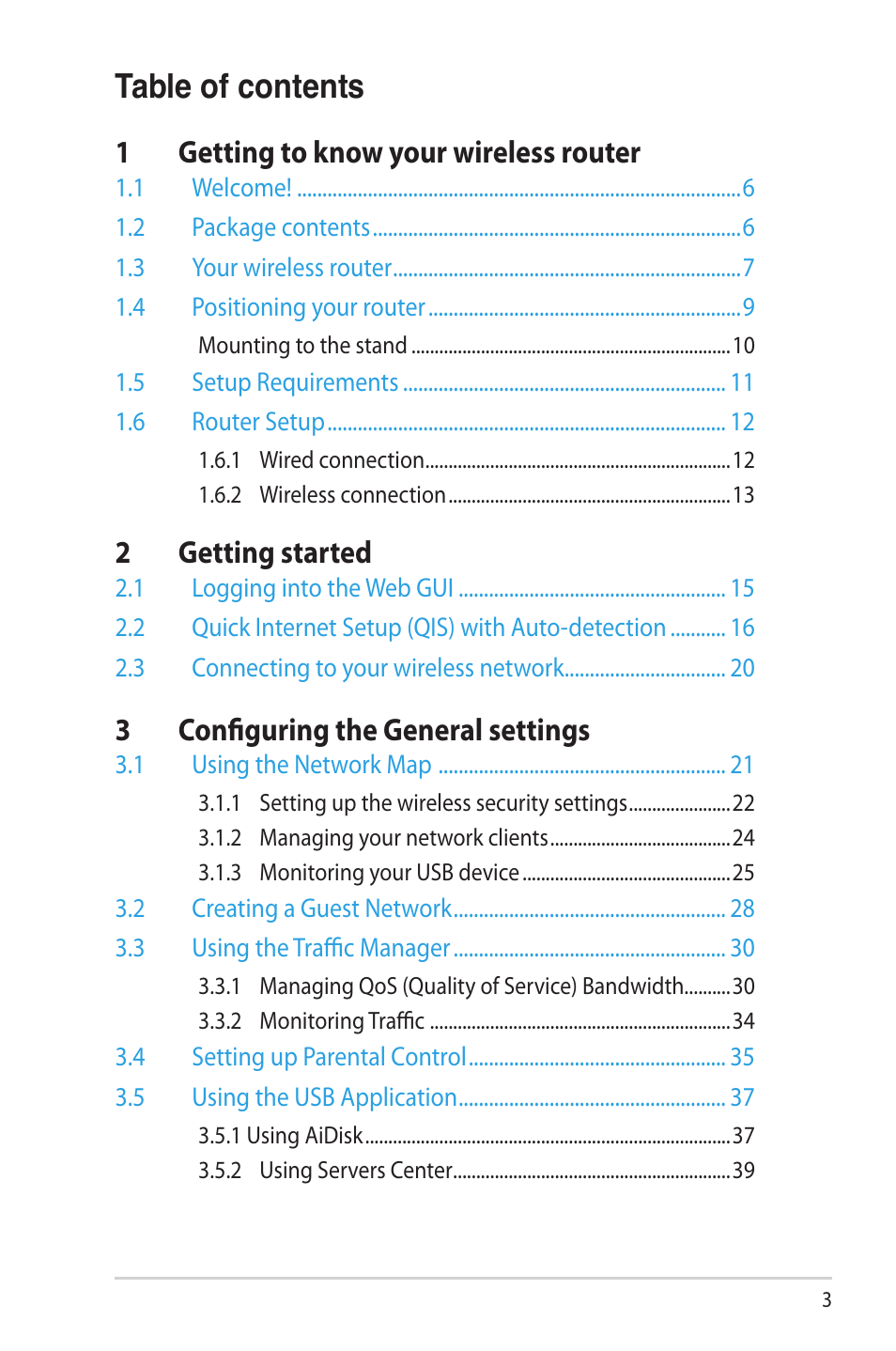 Asus RT-AC66U User Manual | Page 3 / 131