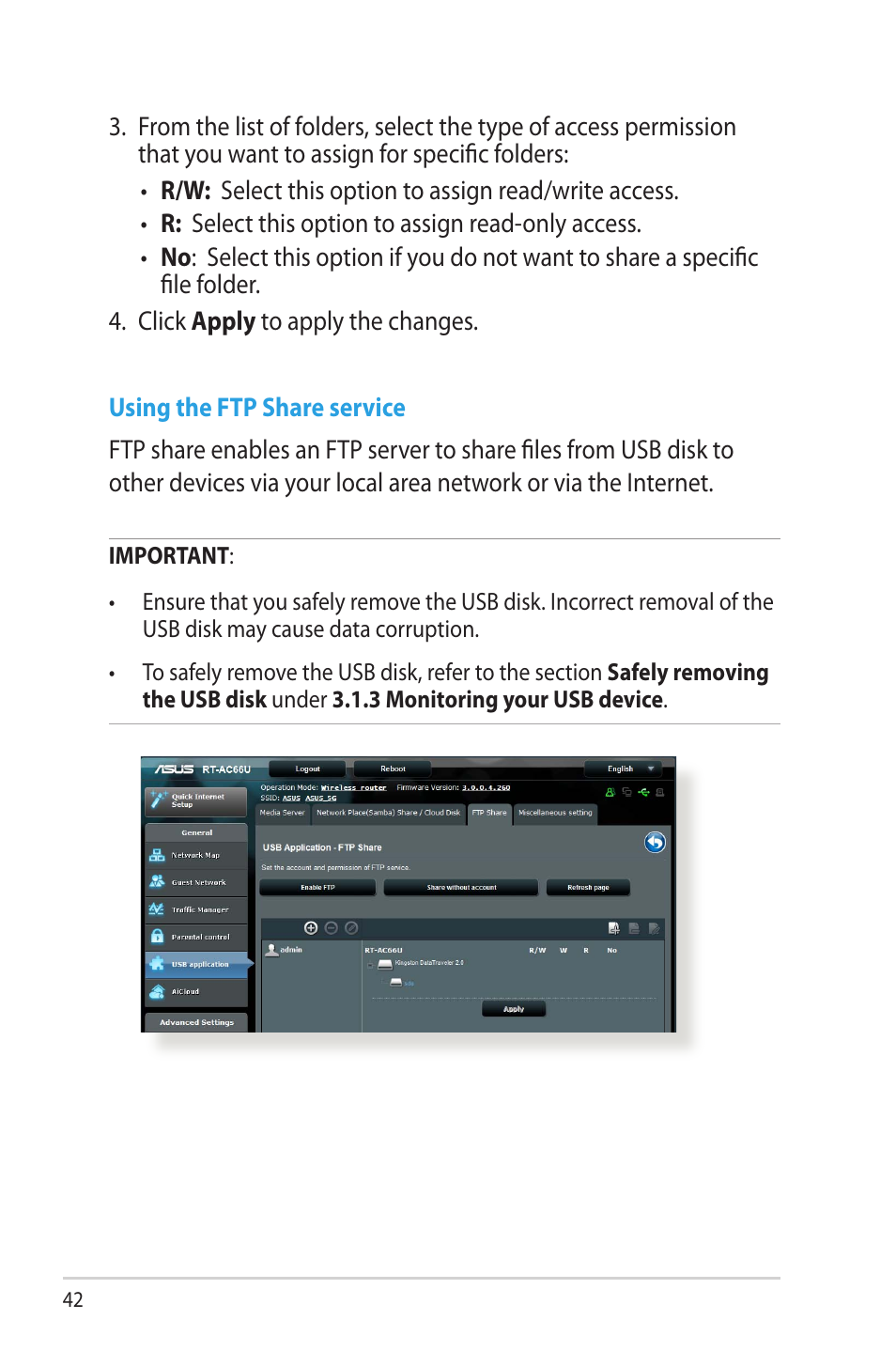 Asus RT-AC66U User Manual | Page 42 / 131