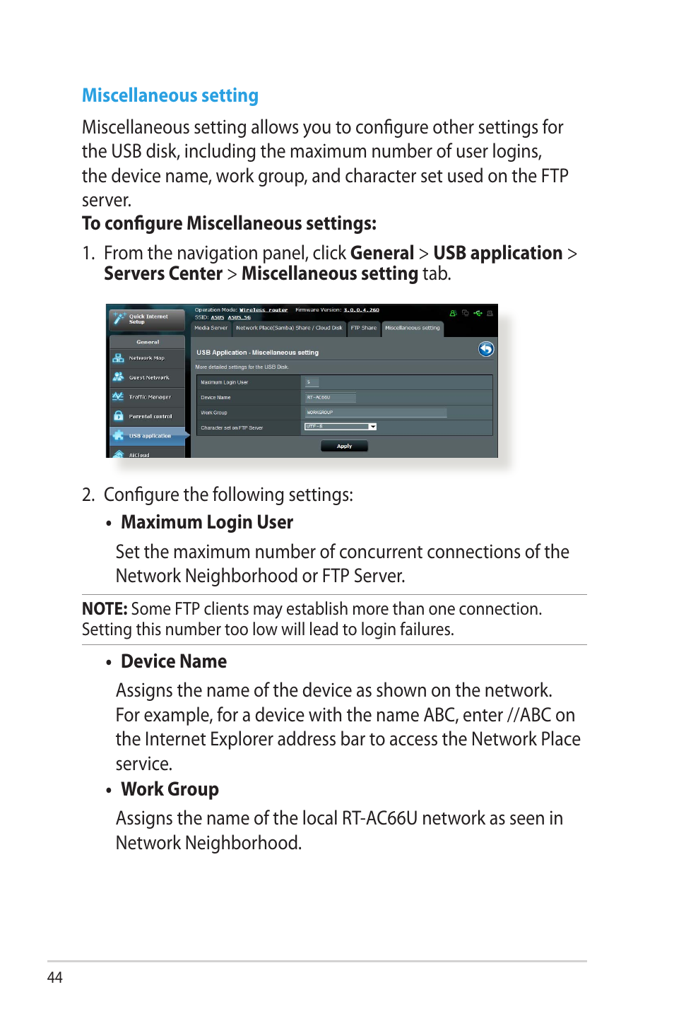 Asus RT-AC66U User Manual | Page 44 / 131