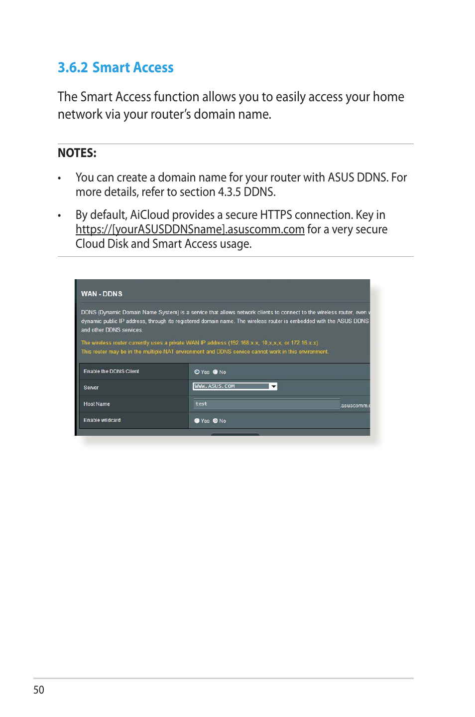 3 smart sync, 2 smart access | Asus RT-AC66U User Manual | Page 50 / 131