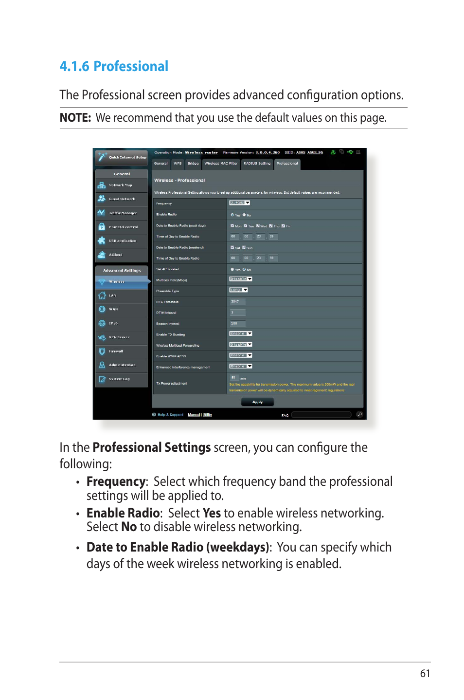 6 professional | Asus RT-AC66U User Manual | Page 61 / 131