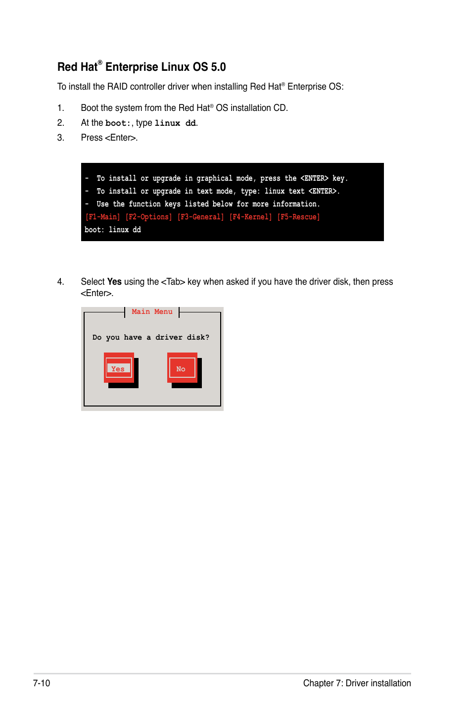 Red hat, Enterprise linux os 5.0 | Asus RS320Q-E7/RS12 User Manual | Page 138 / 158