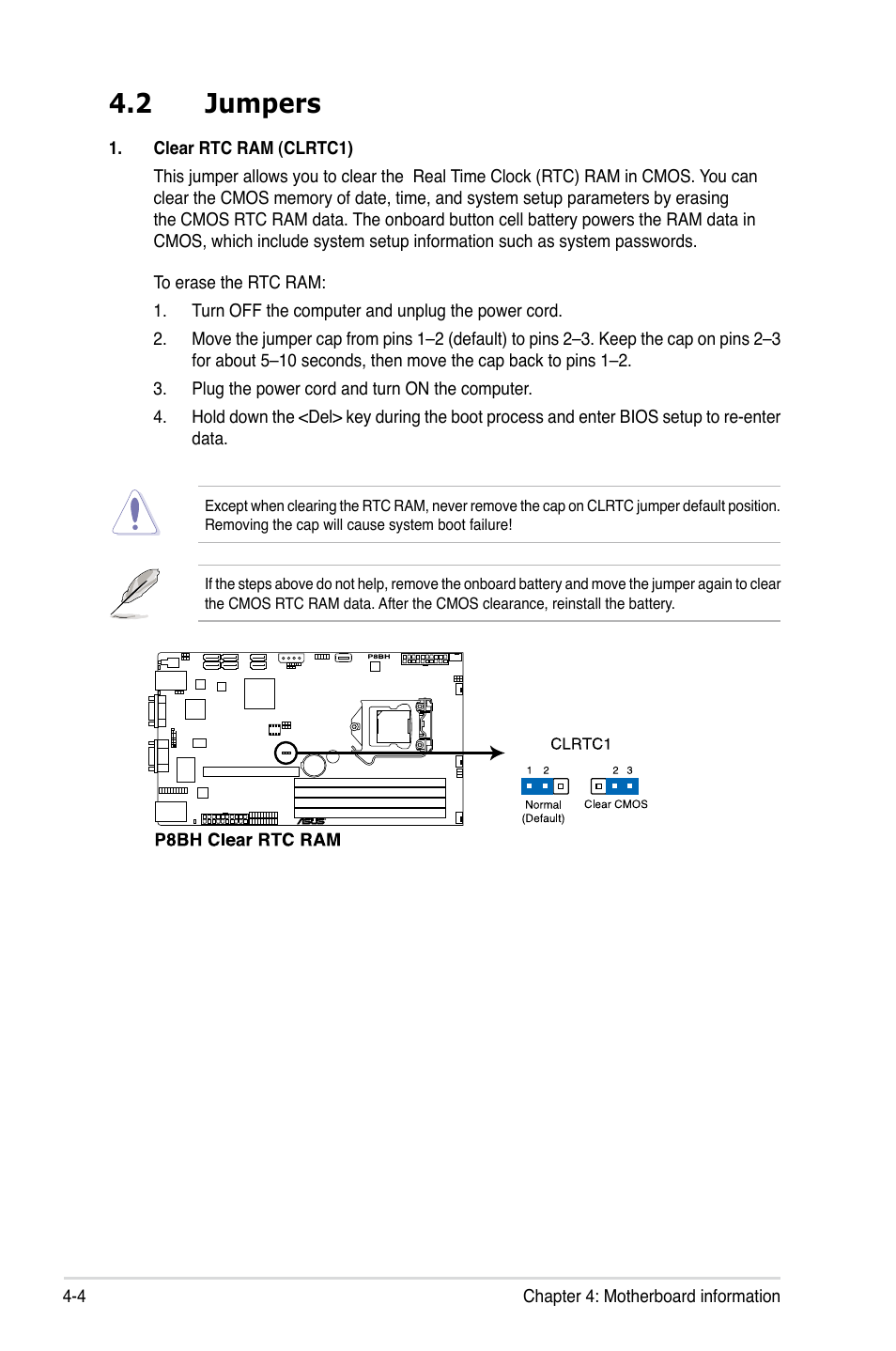 2 jumpers, Jumpers -4 | Asus RS320Q-E7/RS12 User Manual | Page 52 / 158