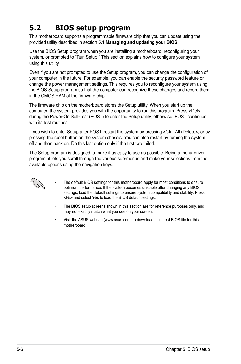 2 bios setup program, Bios setup program -6 | Asus RS320Q-E7/RS12 User Manual | Page 70 / 158