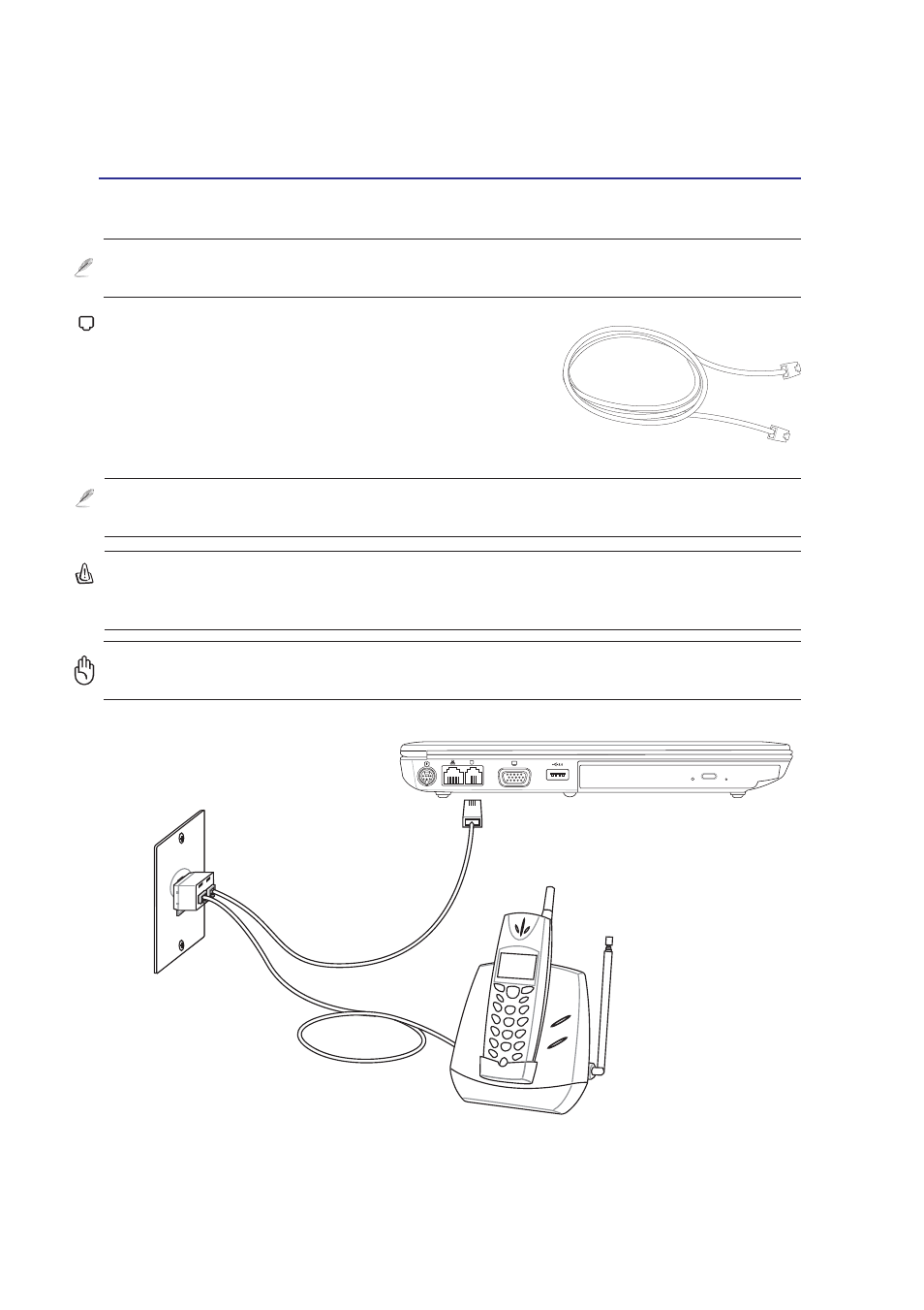 Connections, Modem connection | Asus M9J User Manual | Page 44 / 69