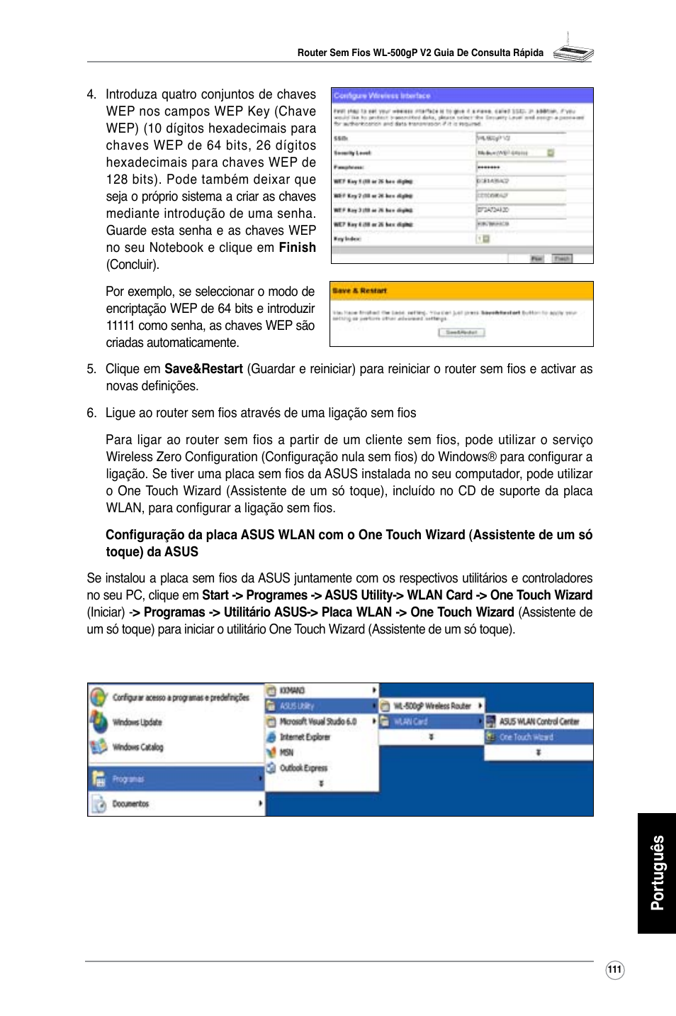 Português | Asus WL-500gP V2 User Manual | Page 104 / 151