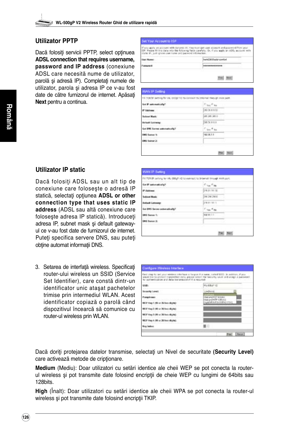 Română | Asus WL-500gP V2 User Manual | Page 119 / 151