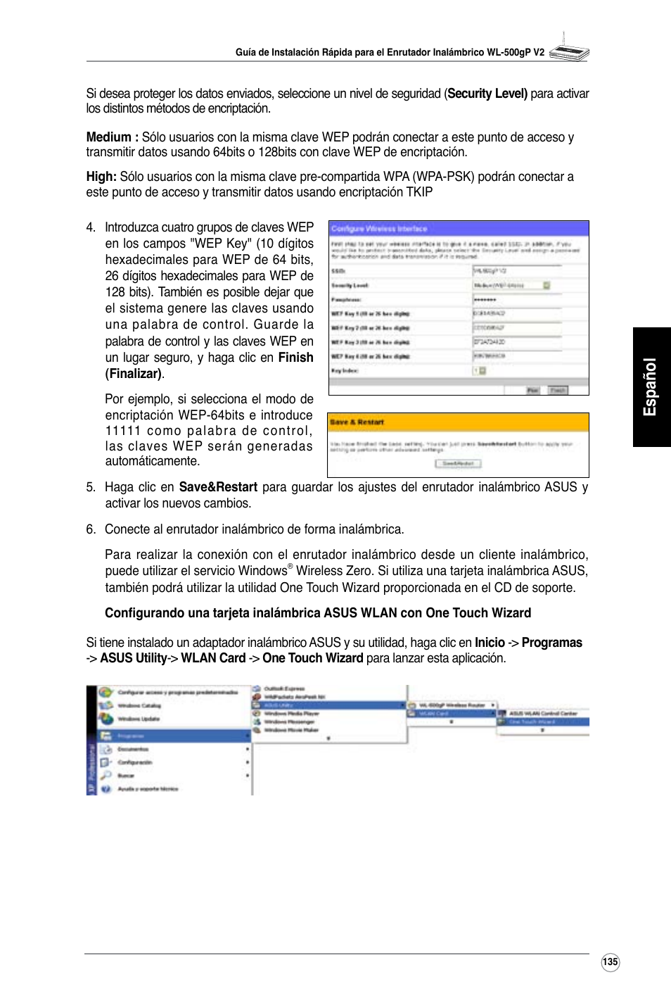 Español | Asus WL-500gP V2 User Manual | Page 128 / 151