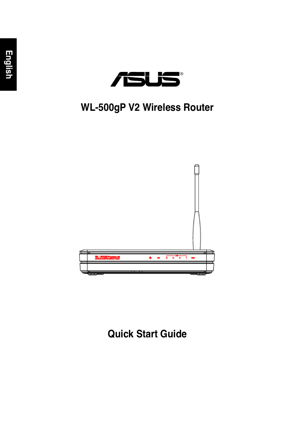 Quick start guide wl-500gp v2 wireless router | Asus WL-500gP V2 User Manual | Page 3 / 151