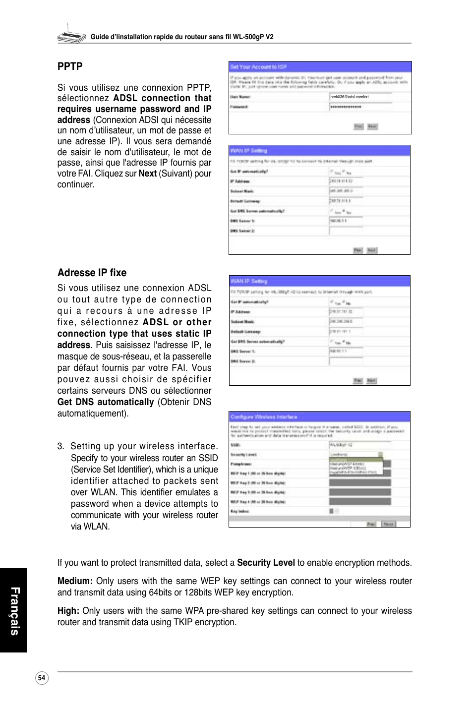 Français | Asus WL-500gP V2 User Manual | Page 55 / 151