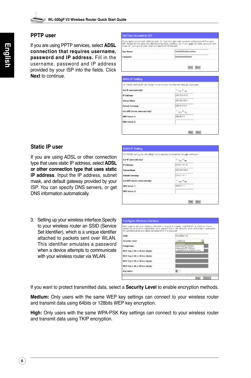 English | Asus WL-500gP V2 User Manual | Page 7 / 151