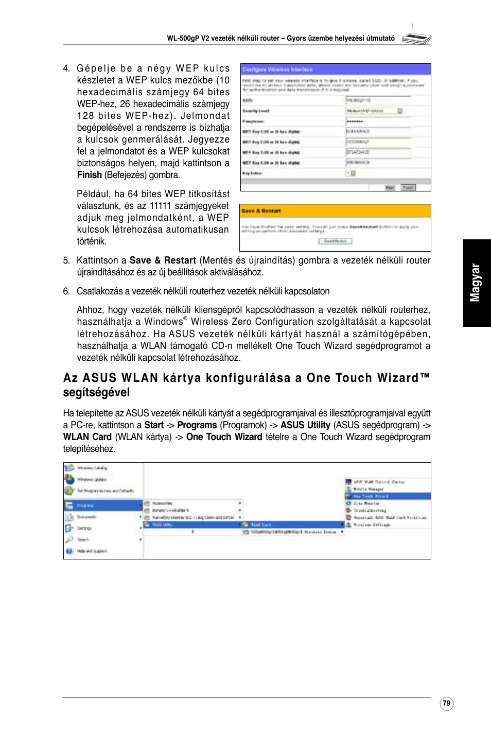 Magyar | Asus WL-500gP V2 User Manual | Page 80 / 151