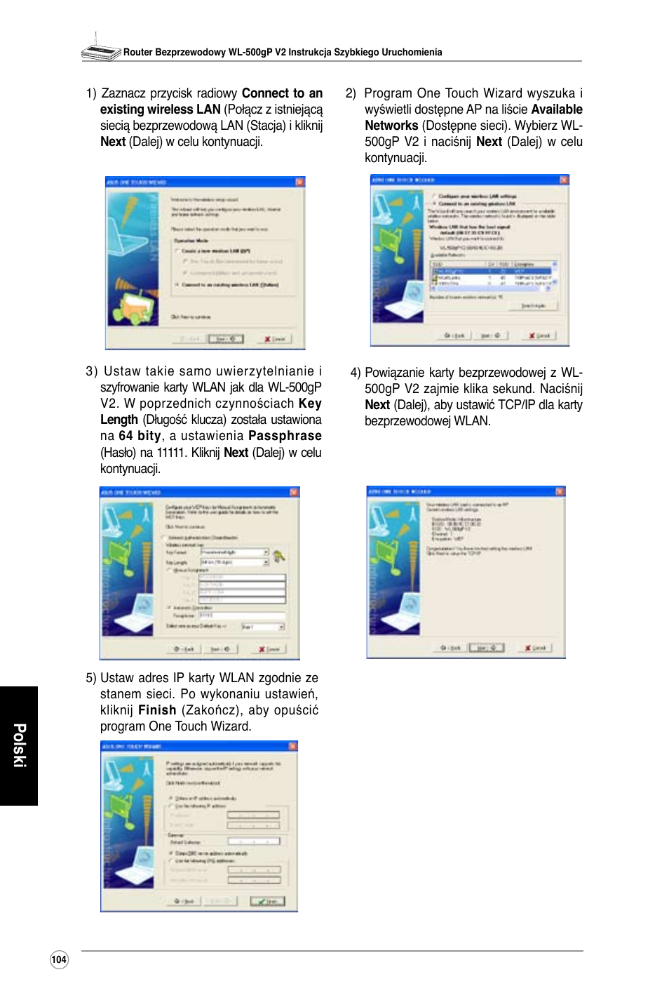 Polski | Asus WL-500gP V2 User Manual | Page 97 / 151