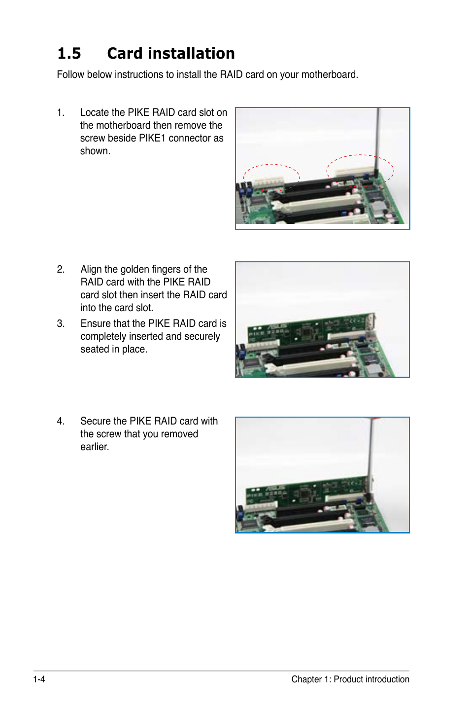 5 card installation | Asus PIKE 9230 User Manual | Page 12 / 32