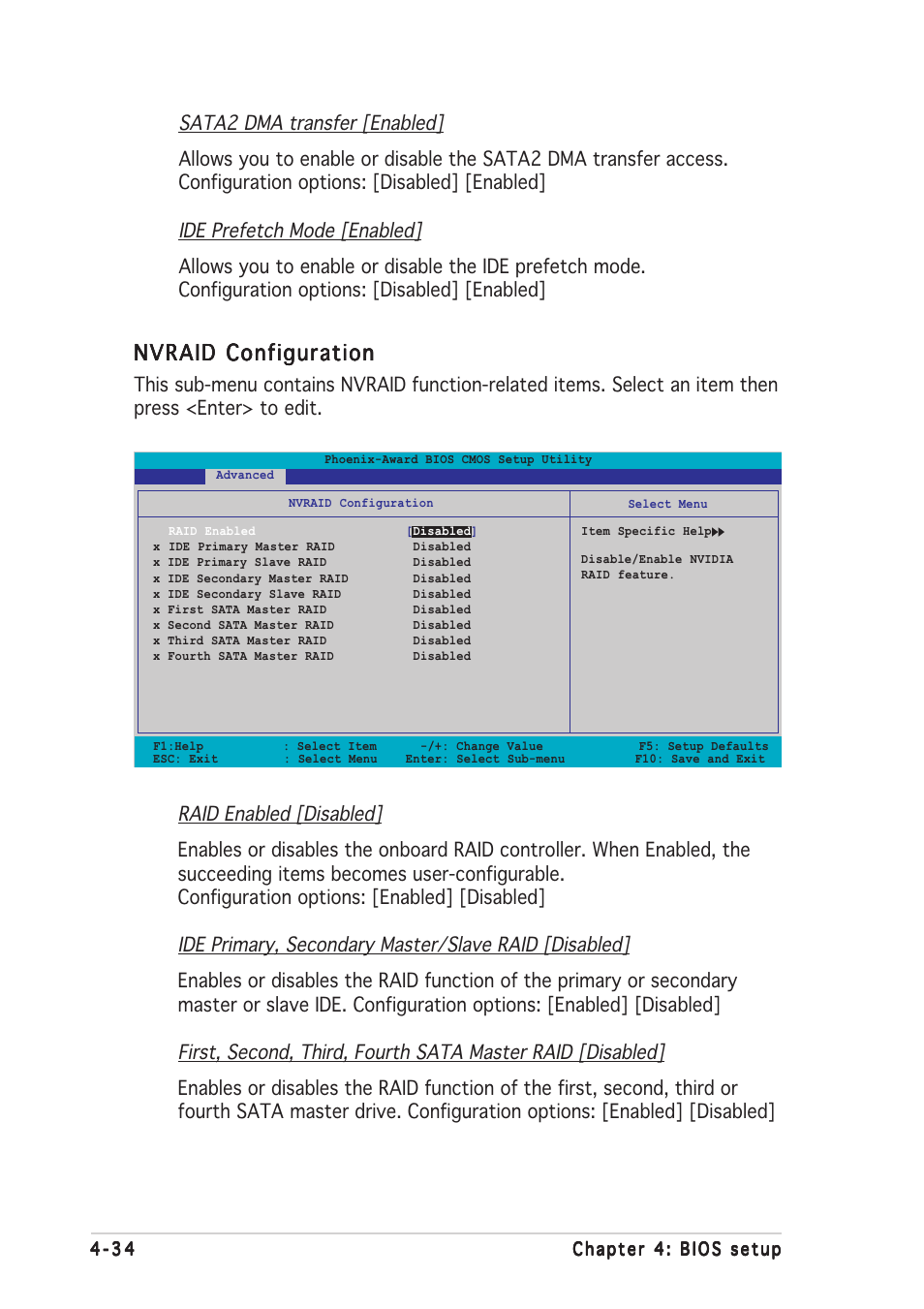 Nvraid configuration | Asus P5ND2-SLI User Manual | Page 110 / 184