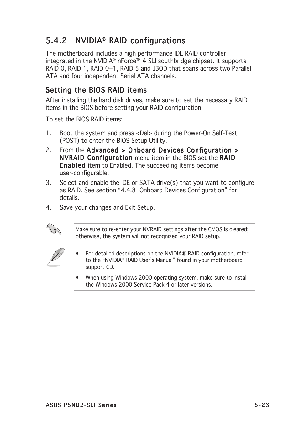 2 nvidia nvidia nvidia nvidia nvidia, Raid configurations | Asus P5ND2-SLI User Manual | Page 151 / 184