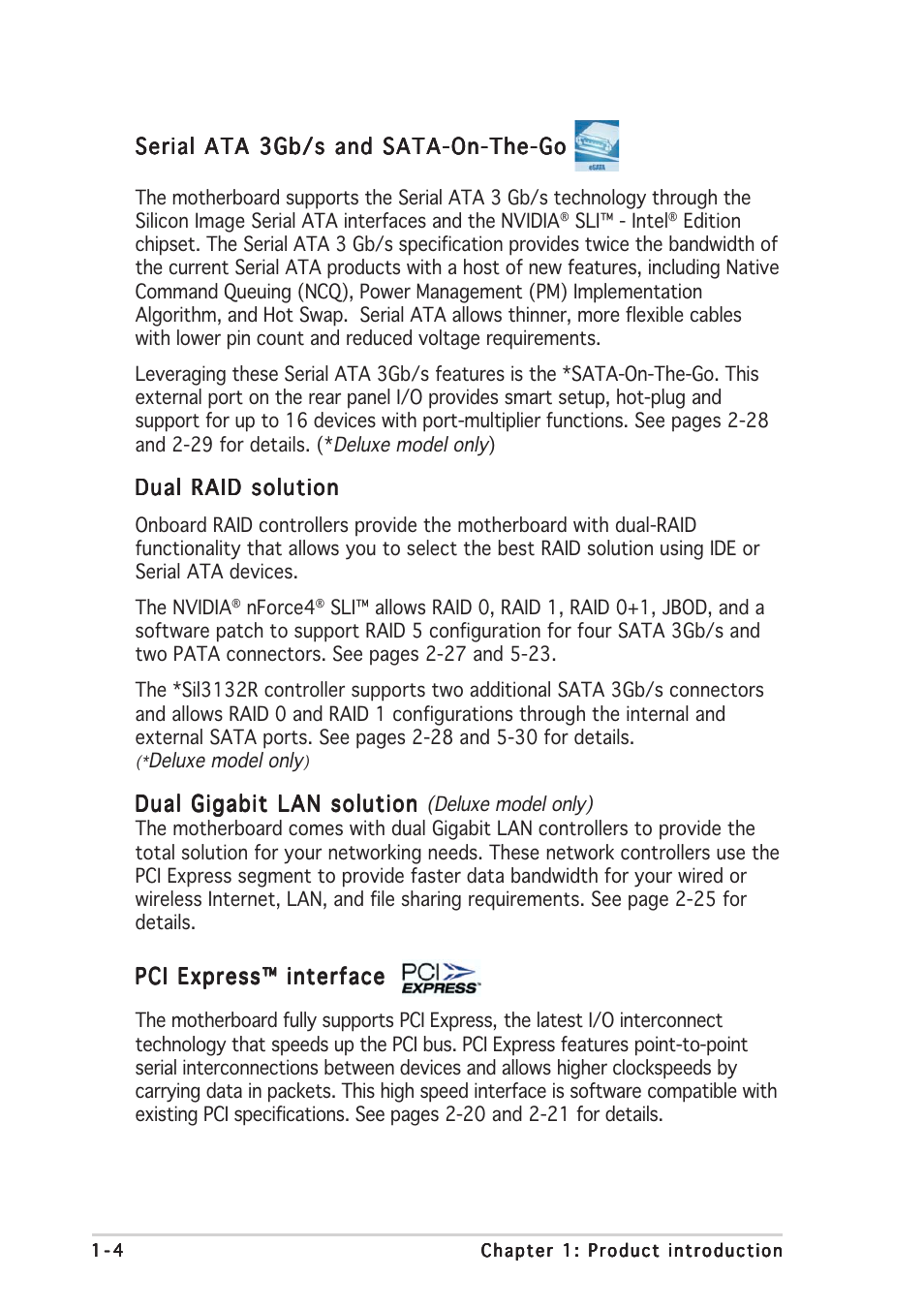 Asus P5ND2-SLI User Manual | Page 20 / 184