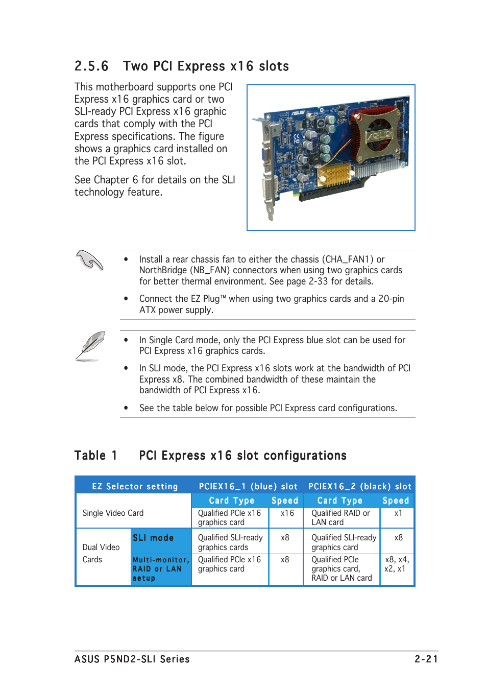 Table 1 | Asus P5ND2-SLI User Manual | Page 47 / 184