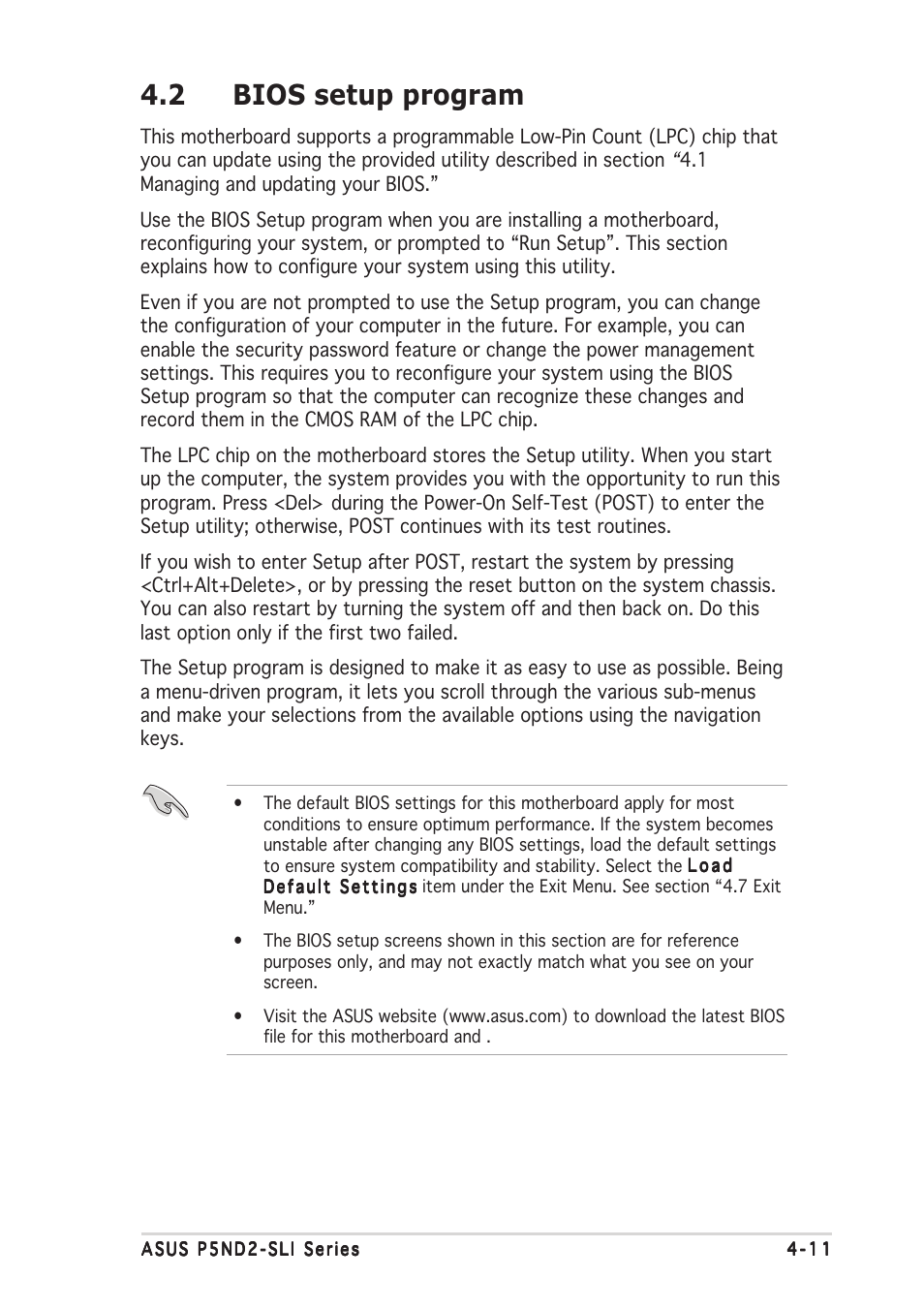 2 bios setup program | Asus P5ND2-SLI User Manual | Page 87 / 184