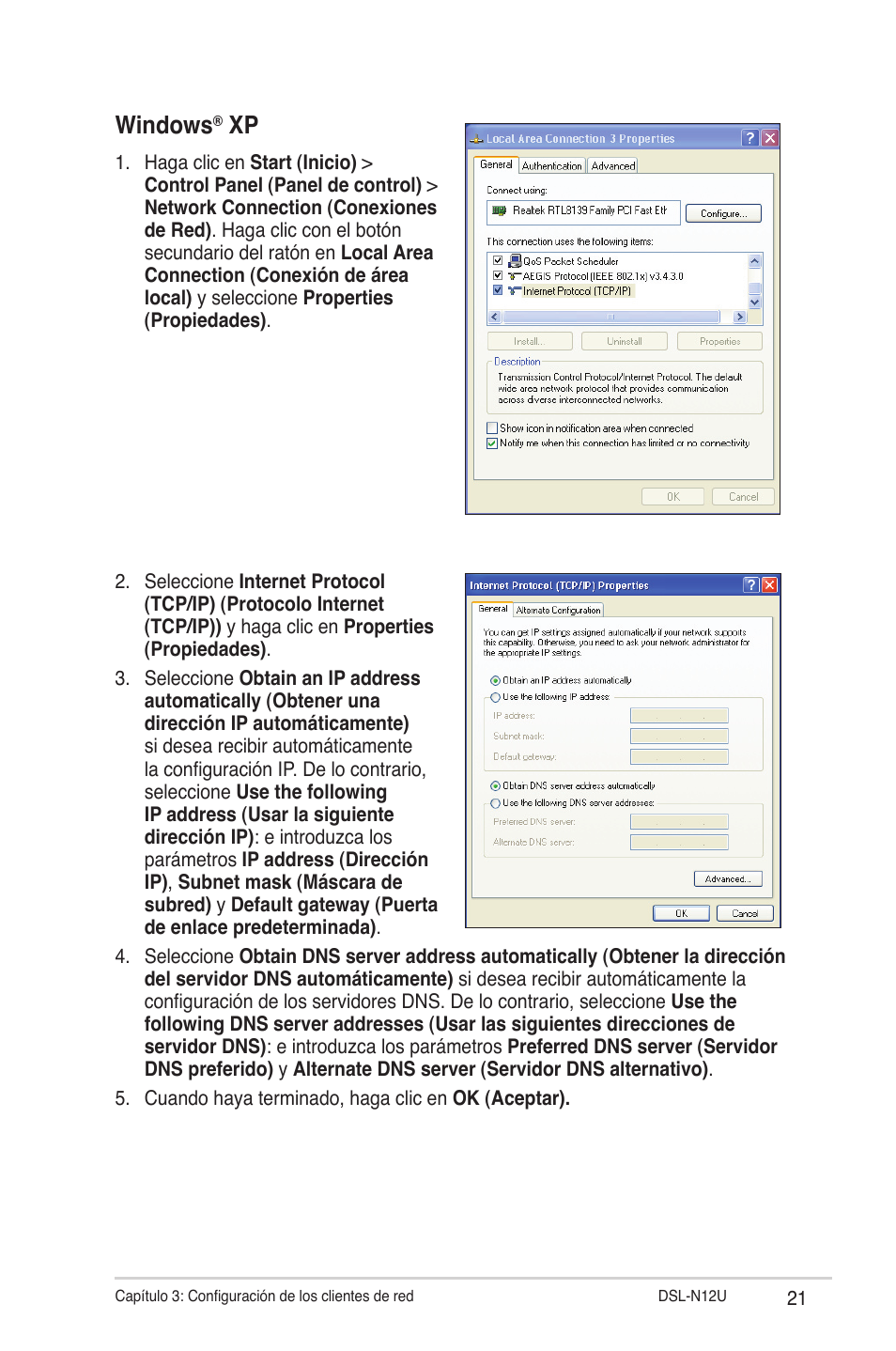 Windows | Asus DSL-N12U User Manual | Page 21 / 61