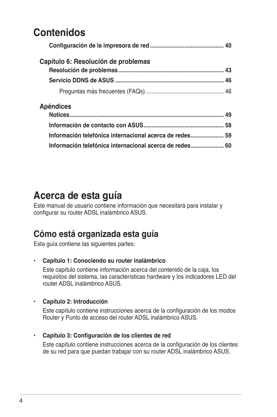 Asus DSL-N12U User Manual | Page 4 / 61