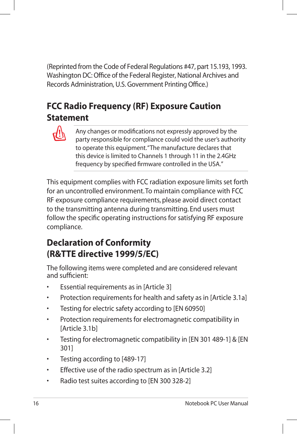 Asus X66IC User Manual | Page 16 / 24