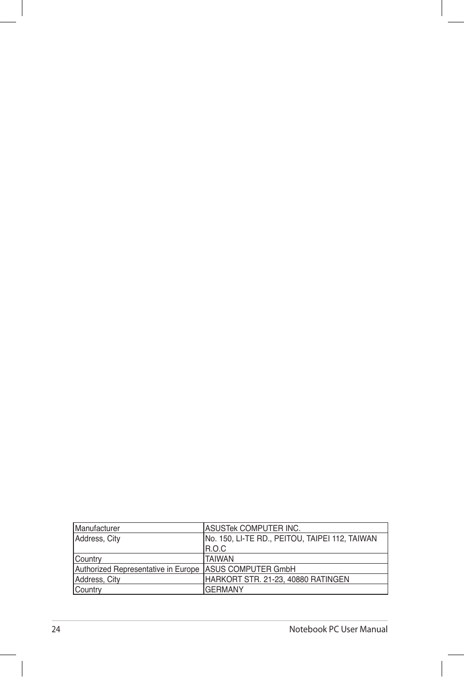 Asus X66IC User Manual | Page 24 / 24