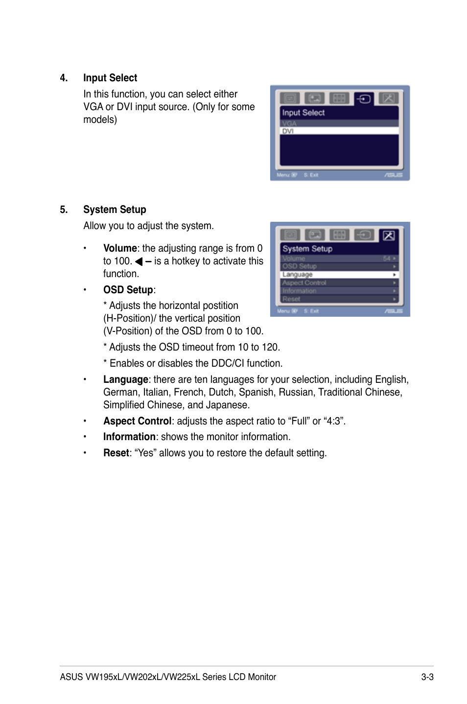 Asus VW225TL User Manual | Page 21 / 26