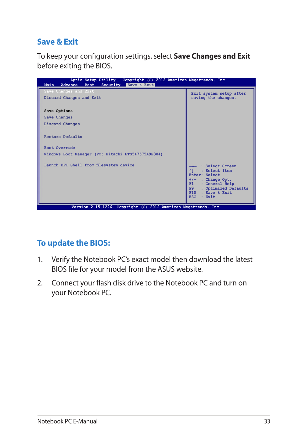 Save & exit | Asus R506A User Manual | Page 33 / 106