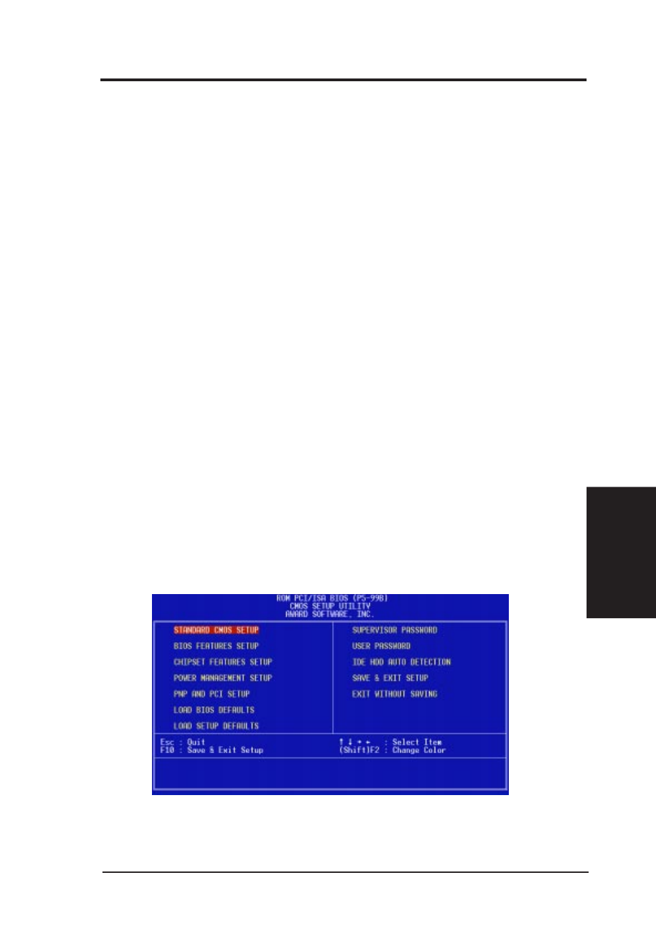 Iv. bios setup, Bios setup | Asus P5-99B User Manual | Page 47 / 104