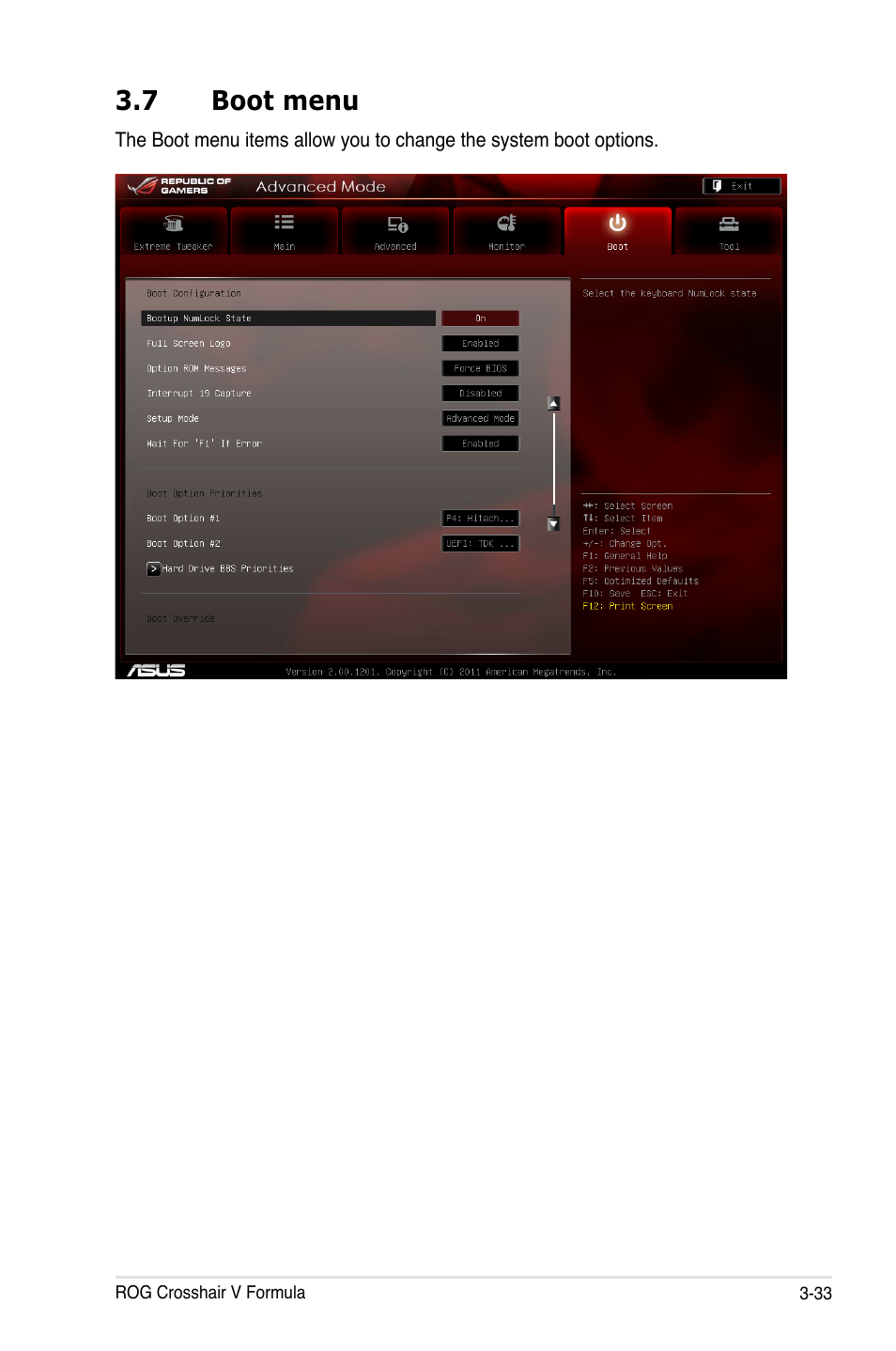 7 boot menu | Asus Crosshair V Formula/ThunderBolt User Manual | Page 117 / 193