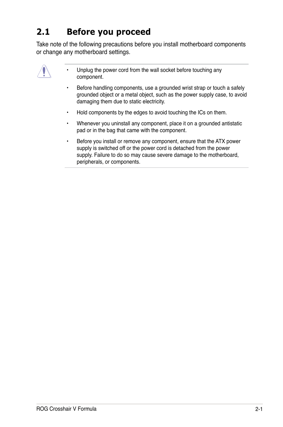 1 before you proceed | Asus Crosshair V Formula/ThunderBolt User Manual | Page 31 / 193