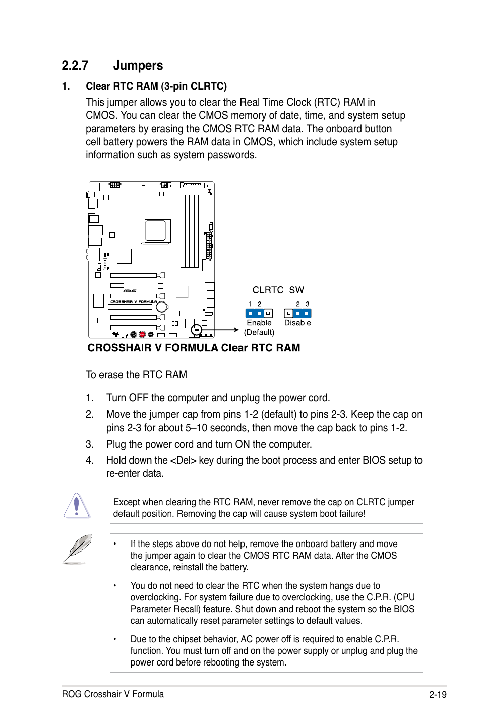 Jumpers | Asus Crosshair V Formula/ThunderBolt User Manual | Page 49 / 193