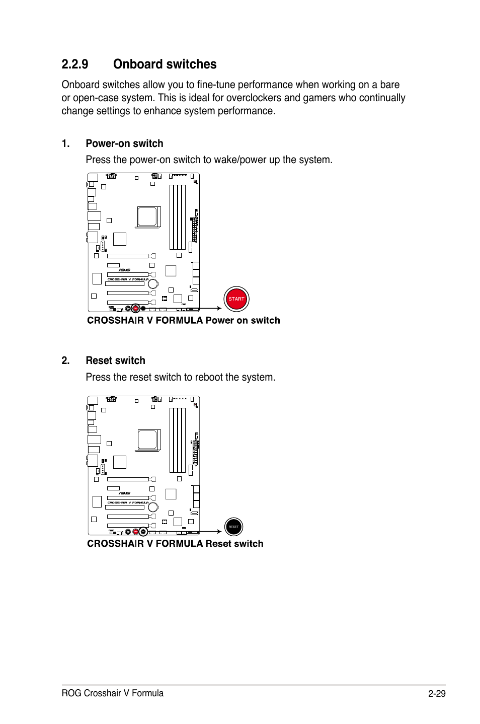 Onboard.switches | Asus Crosshair V Formula/ThunderBolt User Manual | Page 59 / 193