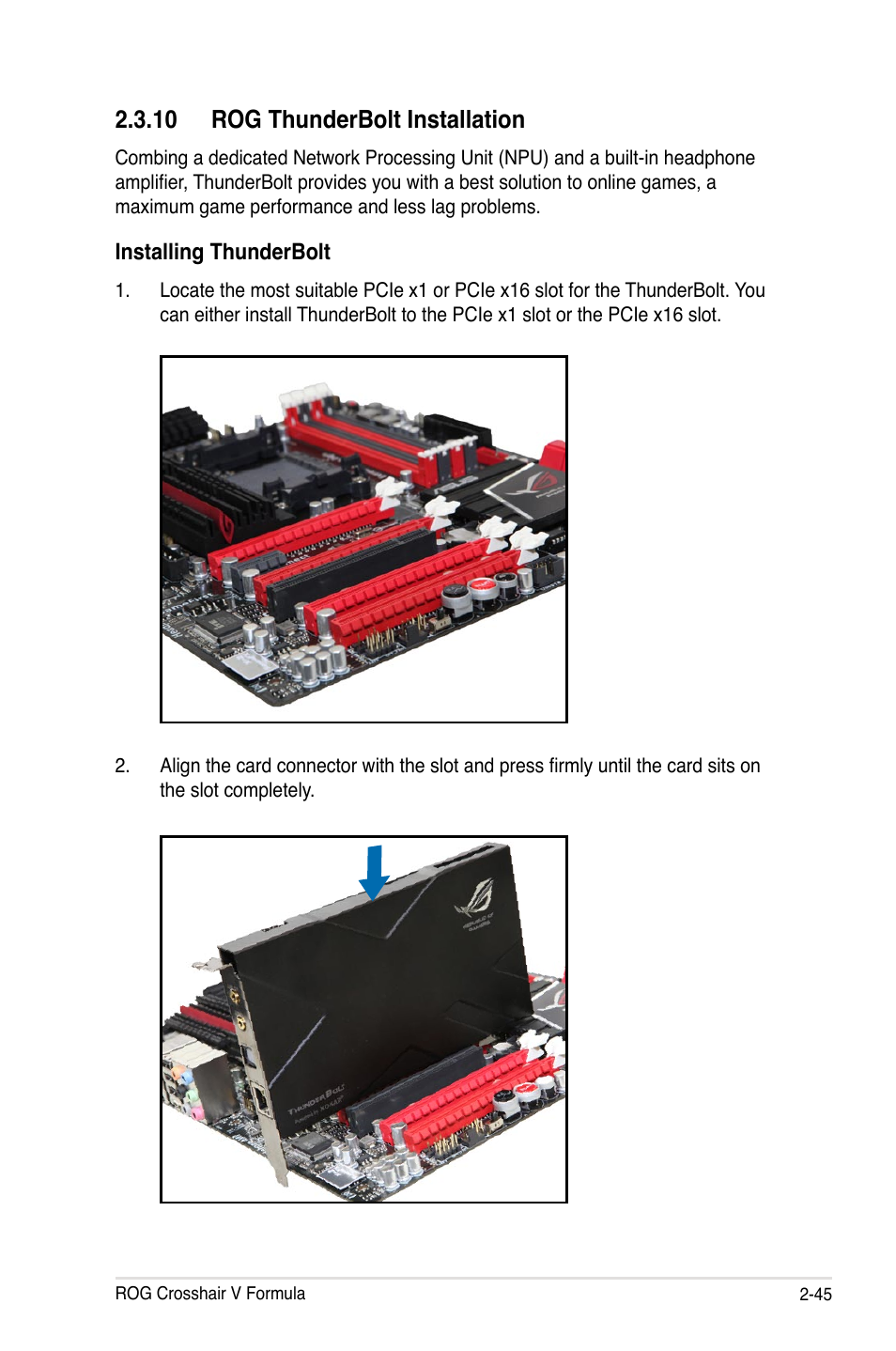 Rog.thunderbolt.installation | Asus Crosshair V Formula/ThunderBolt User Manual | Page 75 / 193