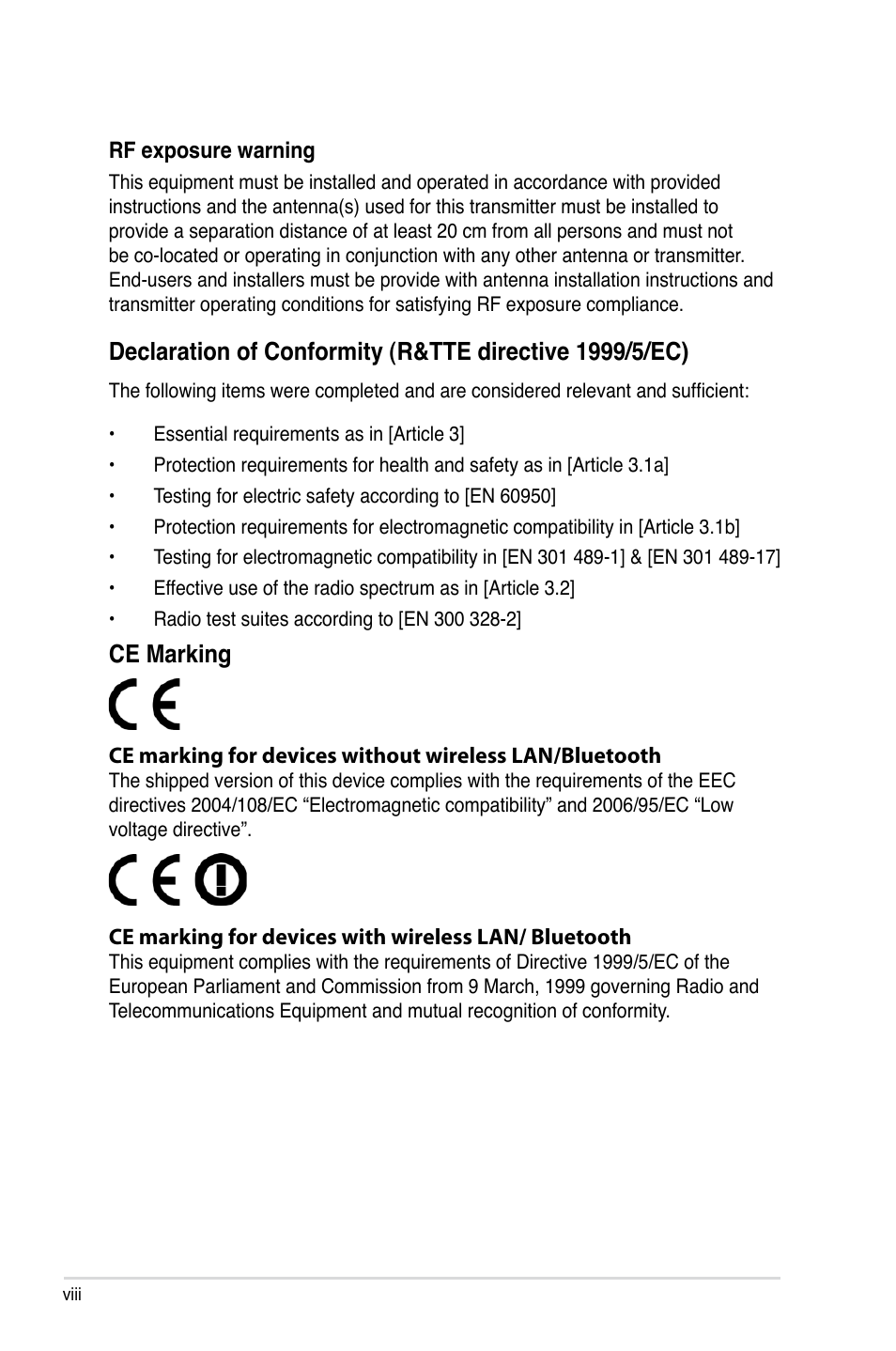 Ce marking, Ce.marking | Asus Crosshair V Formula/ThunderBolt User Manual | Page 8 / 193