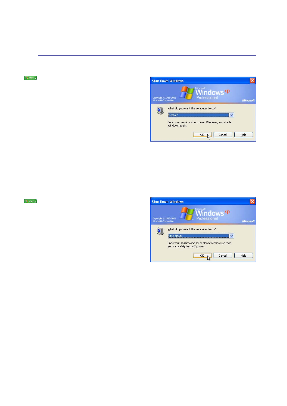 Restarting or rebooting | Asus M3NP User Manual | Page 29 / 68