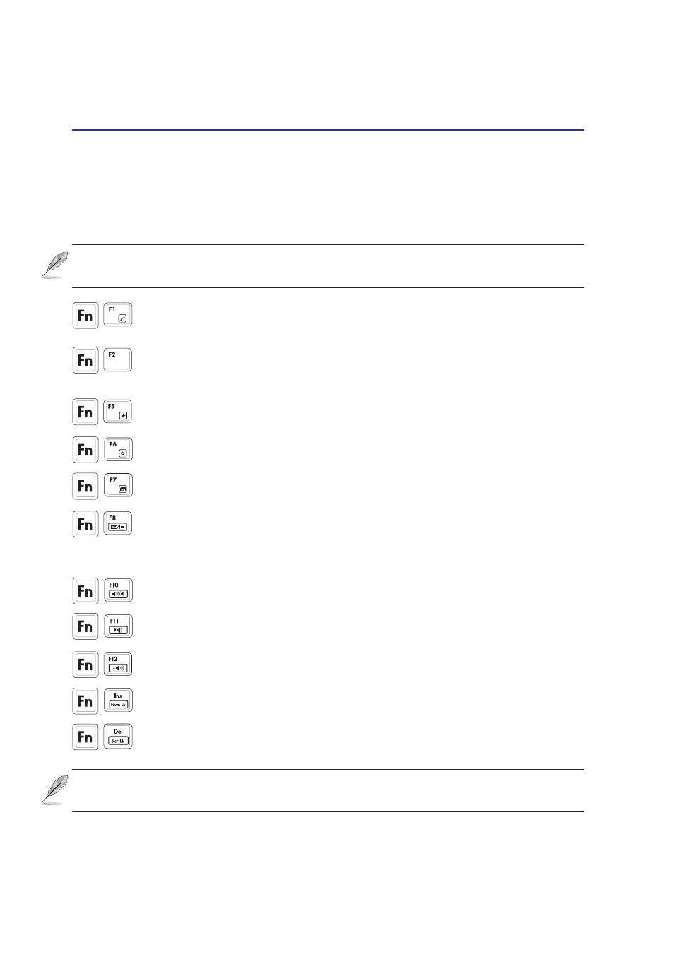 Using the keyboard, Colored hot keys | Asus M3NP User Manual | Page 30 / 68