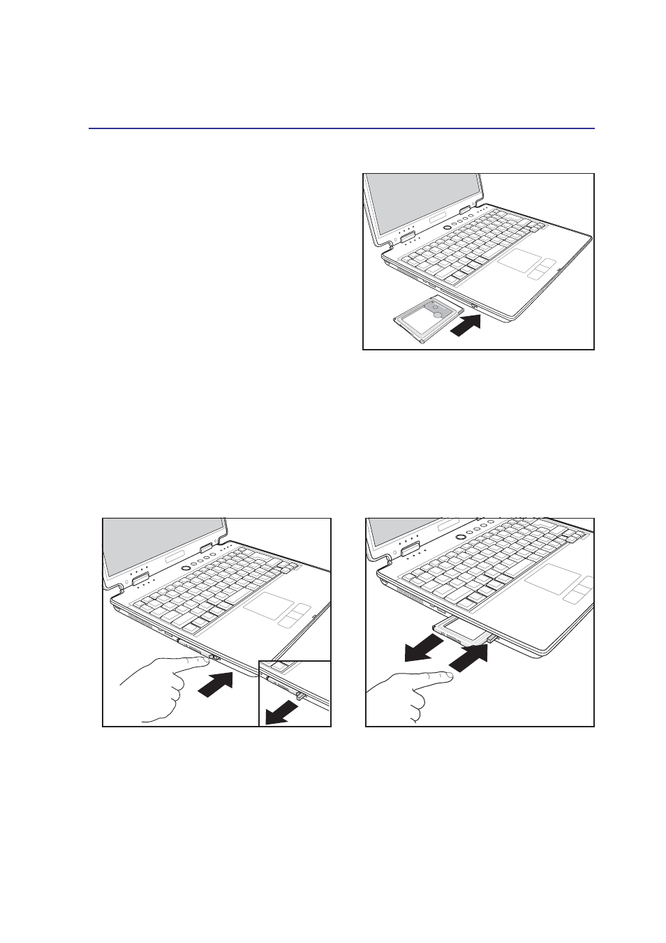 Inserting a pc card (pcmcia), Removing a pc card (pcmcia) | Asus M3NP User Manual | Page 43 / 68