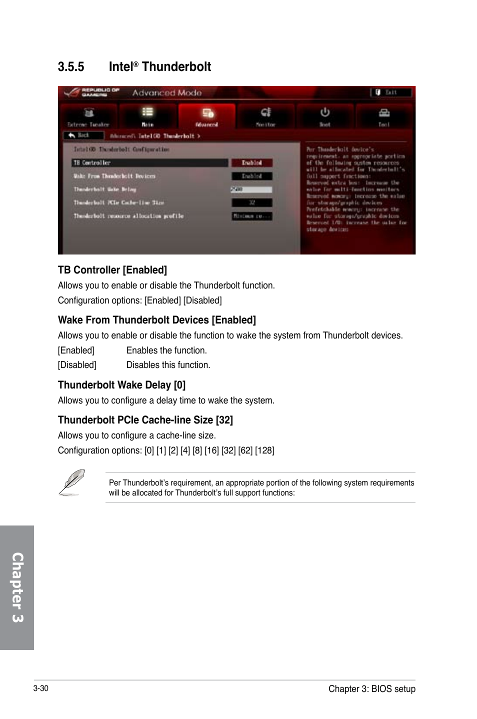 5 intel® thunderbolt, Intel, Thunderbolt -30 | Chapter 3, 5 intel, Thunderbolt | Asus MAXIMUS V EXTREME User Manual | Page 126 / 230