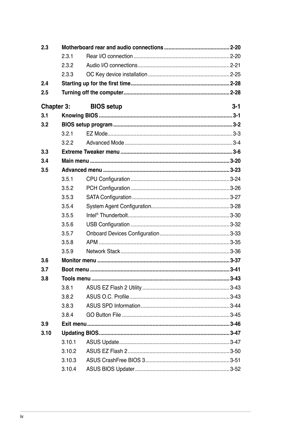 Asus MAXIMUS V EXTREME User Manual | Page 4 / 230