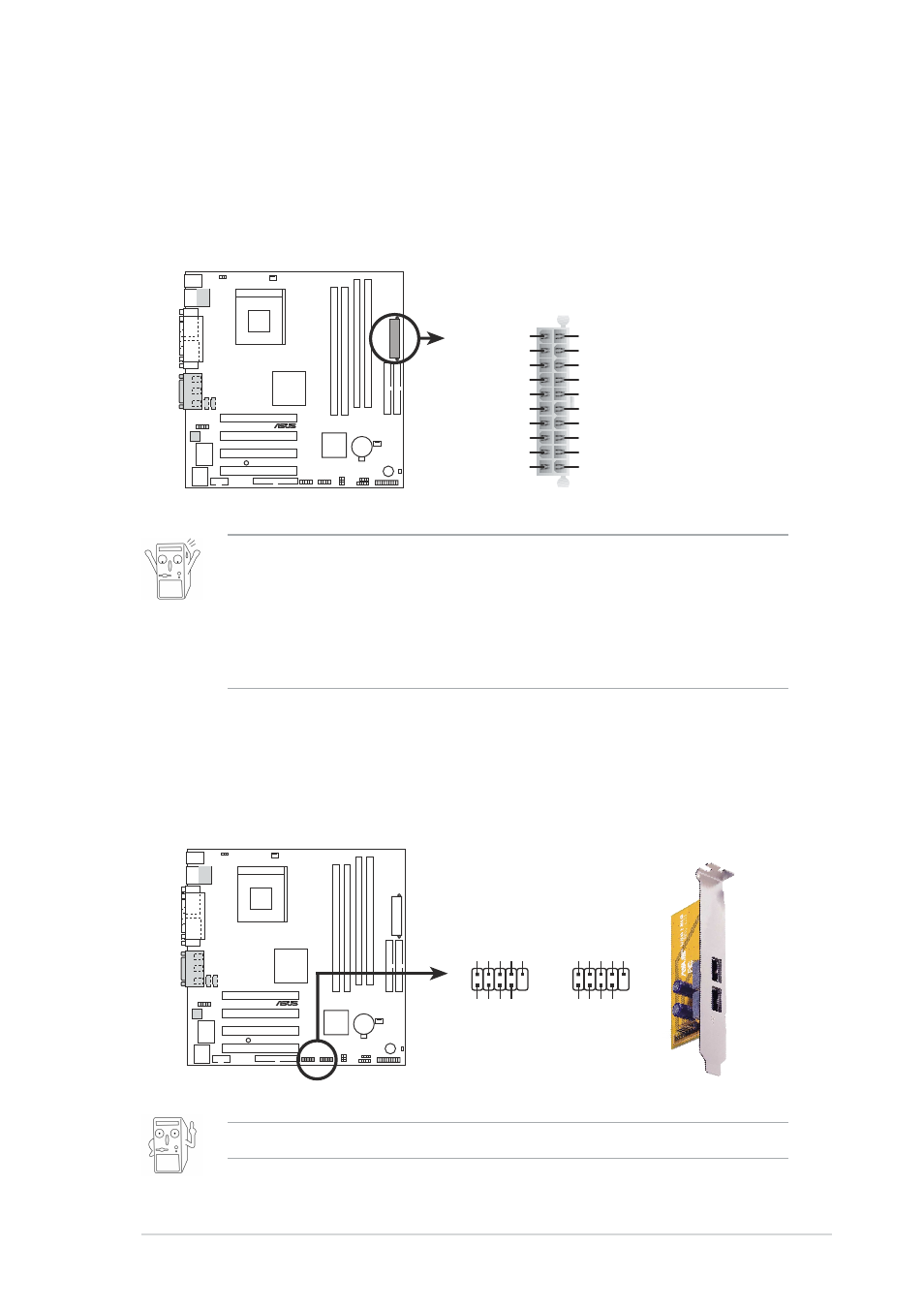 The usb module is not included in the package, A7s266-vm atx power connector, Atxpwr1 | Usb34 | Asus A7S266-VM/U2 User Manual | Page 23 / 63