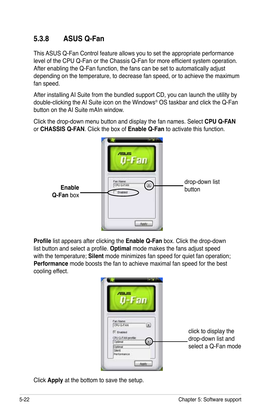 8 asus q-fan | Asus P5B Deluxe/WiFi-AP User Manual | Page 132 / 178