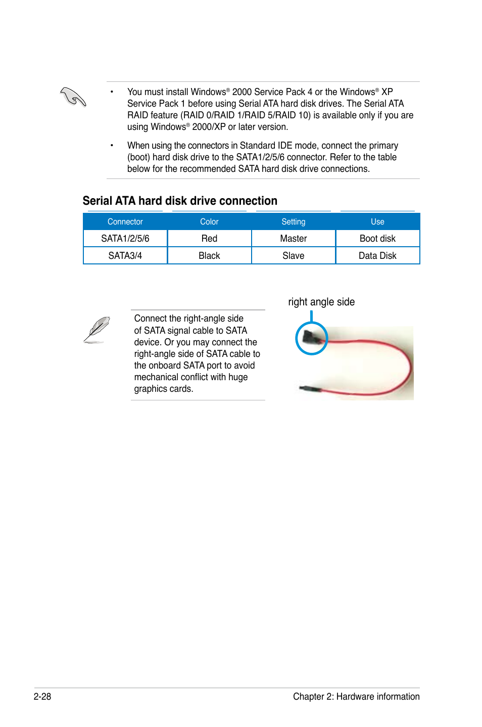 Serial ata hard disk drive connection | Asus P5B Deluxe/WiFi-AP User Manual | Page 54 / 178