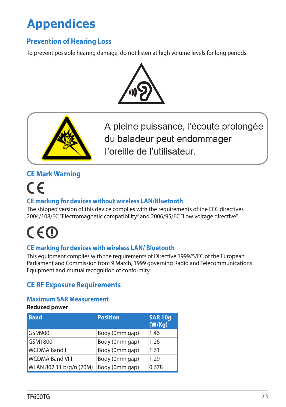 Appendices | Asus VivoTab RT 3G User Manual | Page 73 / 76