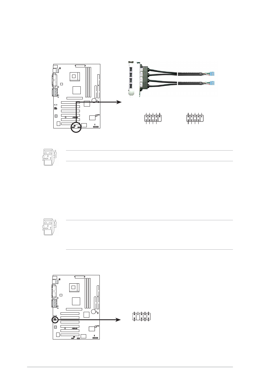 On audio models only), Front panel audio connector (10-1 pin iapanel1), The usb module is not included in the package | Usb3, P4se/u2 audio panel connector iapanel1 | Asus P4SE/U2 User Manual | Page 24 / 63