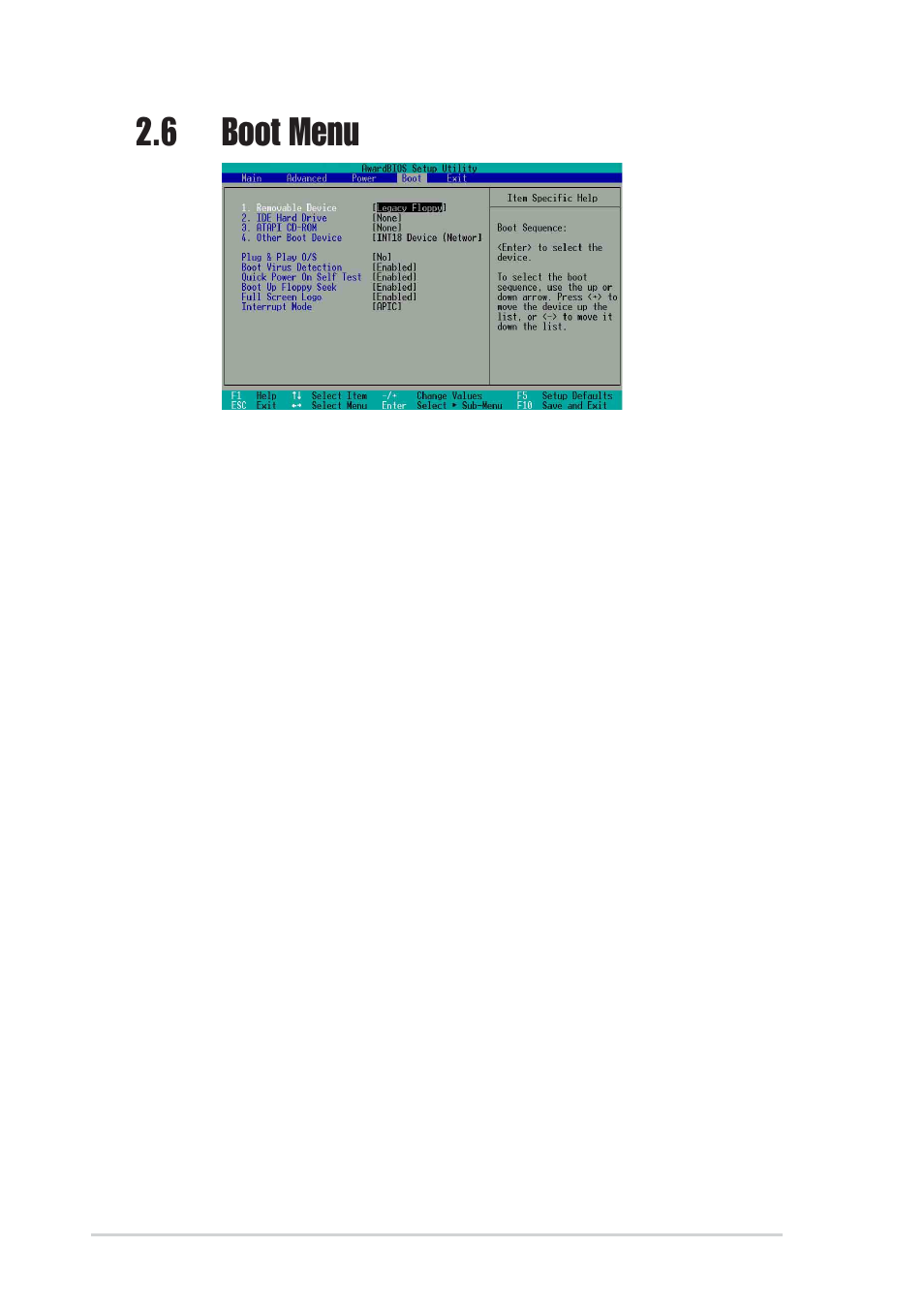 6 boot menu | Asus P4SE/U2 User Manual | Page 52 / 63