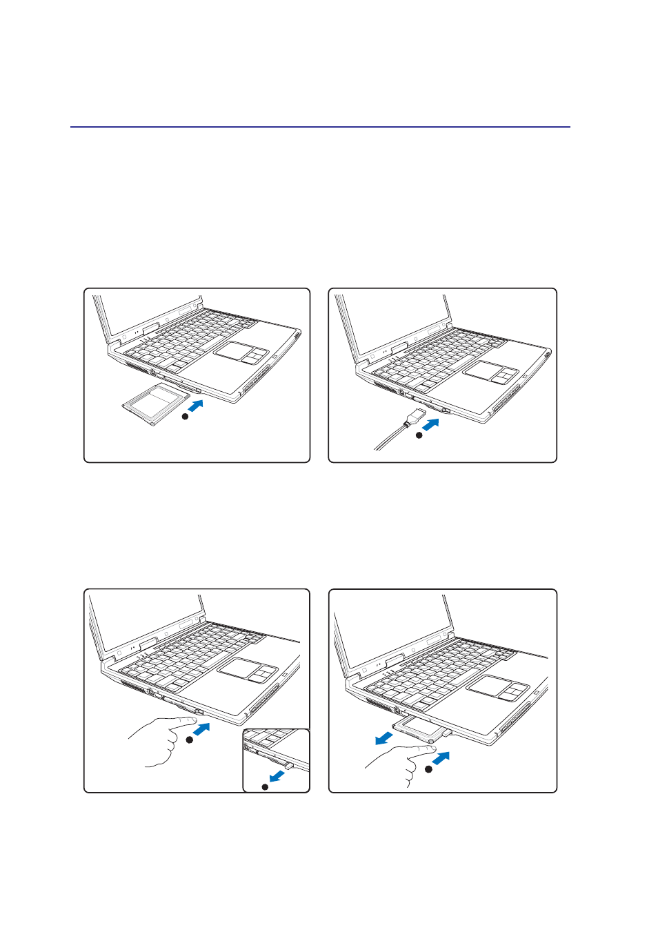 Inserting a pc card (pcmcia), Removing a pc card (pcmcia) | Asus M2C User Manual | Page 53 / 76