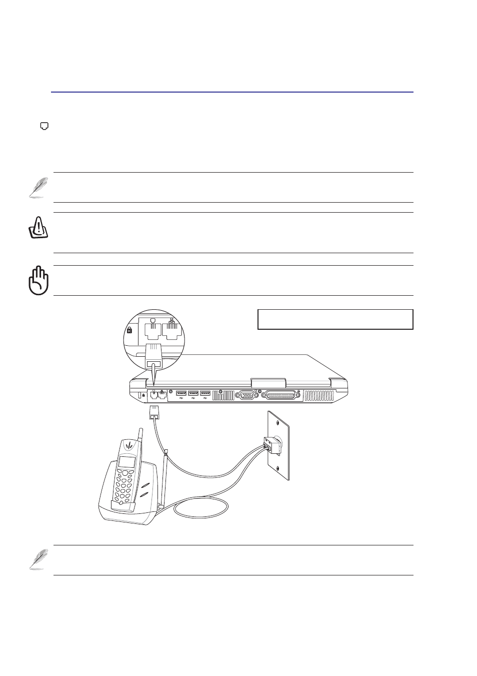 Modem connection | Asus M2C User Manual | Page 55 / 76