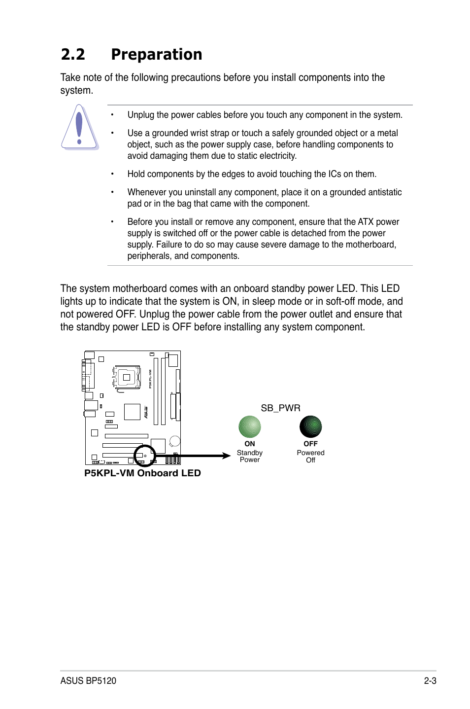 2 preparation | Asus BP5120 User Manual | Page 25 / 56